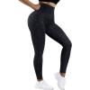 imageSUUKSESS Women Scrunch Butt Lifting Seamless Leggings Booty High Waisted Workout Yoga Pants1 Upgrade Leopard Black