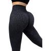 imageSUUKSESS Women Scrunch Butt Lifting Seamless Leggings Booty High Waisted Workout Yoga Pants1 Upgrade Leopard Black