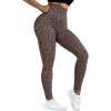 imageSUUKSESS Women Scrunch Butt Lifting Seamless Leggings Booty High Waisted Workout Yoga Pants1 Upgrade Leopard Brown