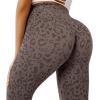 imageSUUKSESS Women Scrunch Butt Lifting Seamless Leggings Booty High Waisted Workout Yoga Pants1 Upgrade Leopard Brown