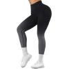 imageSUUKSESS Women Scrunch Butt Lifting Seamless Leggings Booty High Waisted Workout Yoga Pants1 Upgrade Ombre Black