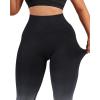 imageSUUKSESS Women Scrunch Butt Lifting Seamless Leggings Booty High Waisted Workout Yoga Pants1 Upgrade Ombre Black