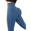 imageSUUKSESS Women Scrunch Butt Lifting Seamless Leggings Booty High Waisted Workout Yoga Pants2 Navy Blue