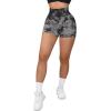 imageSUUKSESS Women Seamless Booty Shorts Butt Lifting High Waisted Workout Shorts3 Black Tie Dye
