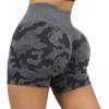 imageSUUKSESS Women Seamless Booty Shorts Butt Lifting High Waisted Workout Shorts3 Camo Black