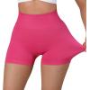 imageSUUKSESS Women Seamless Booty Shorts Butt Lifting High Waisted Workout Shorts3 Cherry Pink