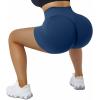 imageSUUKSESS Women Seamless Booty Shorts Butt Lifting High Waisted Workout Shorts3 Dark Blue