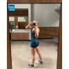 imageSUUKSESS Women Seamless Booty Shorts Butt Lifting High Waisted Workout Shorts3 Deep Green