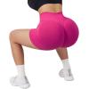 imageSUUKSESS Women Seamless Booty Shorts Butt Lifting High Waisted Workout Shorts3 Hot Pink