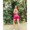 imageSUUKSESS Women Seamless Booty Shorts Butt Lifting High Waisted Workout Shorts3 Hot Pink
