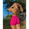 imageSUUKSESS Women Seamless Booty Shorts Butt Lifting High Waisted Workout Shorts3 Hot Pink