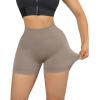 imageSUUKSESS Women Seamless Booty Shorts Butt Lifting High Waisted Workout Shorts3 Khaki