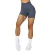 imageSUUKSESS Women Seamless Booty Shorts Butt Lifting High Waisted Workout Shorts3 Navy Blue
