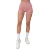 imageSUUKSESS Women Seamless Booty Shorts Butt Lifting High Waisted Workout Shorts3 Pink