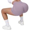 imageSUUKSESS Women Seamless Booty Shorts Butt Lifting High Waisted Workout Shorts3 Purple