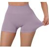 imageSUUKSESS Women Seamless Booty Shorts Butt Lifting High Waisted Workout Shorts3 Purple