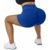imageSUUKSESS Women Seamless Booty Shorts Butt Lifting High Waisted Workout Shorts3 Royal Blue