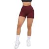 imageSUUKSESS Women Seamless Booty Shorts Butt Lifting High Waisted Workout Shorts3 Wine Red