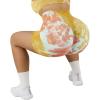 imageSUUKSESS Women Seamless Booty Shorts Butt Lifting High Waisted Workout Shorts3 Yellow Tie Dye