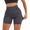 imageSUUKSESS Women Seamless Booty Shorts Butt Lifting High Waisted Workout Shorts5 Black Leopard