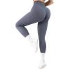 imageSUUKSESS Women Seamless Butt Lifting Leggings High Waisted Workout Yoga Pants1 Blue