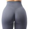 imageSUUKSESS Women Seamless Butt Lifting Leggings High Waisted Workout Yoga Pants1 Blue