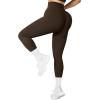 imageSUUKSESS Women Seamless Butt Lifting Leggings High Waisted Workout Yoga Pants1 Deep Brown