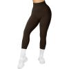 imageSUUKSESS Women Seamless Butt Lifting Leggings High Waisted Workout Yoga Pants1 Deep Brown