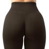 imageSUUKSESS Women Seamless Butt Lifting Leggings High Waisted Workout Yoga Pants1 Deep Brown