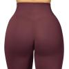 imageSUUKSESS Women Seamless Butt Lifting Leggings High Waisted Workout Yoga Pants1 Wine Red