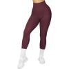 imageSUUKSESS Women Seamless Butt Lifting Leggings High Waisted Workout Yoga Pants1 Wine Red
