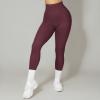 imageSUUKSESS Women Seamless Butt Lifting Leggings High Waisted Workout Yoga Pants1 Wine Red