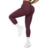 imageSUUKSESS Women Seamless Butt Lifting Leggings High Waisted Workout Yoga Pants1 Wine Red