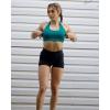 imageSUUKSESS Women Seamless Halter Sports Bra Open Back Padded Workout Crop Tank TopsDark Green