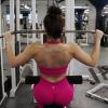 imageSUUKSESS Women Seamless Halter Sports Bra Open Back Padded Workout Crop Tank TopsHot Pink