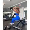 imageSUUKSESS Women Seamless Halter Sports Bra Open Back Padded Workout Crop Tank TopsRoyal Blue