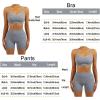 imageSUUKSESS Women Seamless Workout Sets Strappy Sports Bra High Waist Booty Shorts Outfits1 Candy Tie Dye