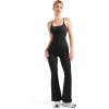 imageSUUKSESS Women Sexy Backless Ribbed Flare Jumpsuit Sleeveless One Piece Bodycon31 Black