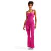 imageSUUKSESS Women Sexy Backless Ribbed Flare Jumpsuit Sleeveless One Piece Bodycon31 Hot Pink