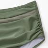 imageSUUKSESS Women Sexy High Waist Bikini Sets Mesh Tummy Control 2 Piece Swimsuits50 Army Green