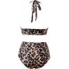 imageSUUKSESS Women Sexy High Waist Bikini Sets Mesh Tummy Control 2 Piece Swimsuits50 Black Leopard