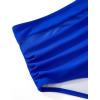 imageSUUKSESS Women Sexy High Waist Bikini Sets Mesh Tummy Control 2 Piece Swimsuits50 Royal Blue