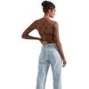 imageSUUKSESS Women Sexy Mesh Sheer Long Sleeve Tops Mock Neck Going Out Lace ShirtsChocolate