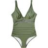 imageSUUKSESS Women Sexy Mesh Tummy Control Swimsuit Push Up High Waisted Bathing Suit10 Army Green