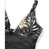 imageSUUKSESS Women Sexy Mesh Tummy Control Swimsuit Push Up High Waisted Bathing Suit10 Blackpink Floral