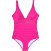 imageSUUKSESS Women Sexy Mesh Tummy Control Swimsuit Push Up High Waisted Bathing Suit10 Hot Pink