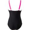 imageSUUKSESS Women Sexy Mesh Tummy Control Swimsuit Push Up High Waisted Bathing Suit10 Hot Pink Black