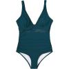 imageSUUKSESS Women Sexy Mesh Tummy Control Swimsuit Push Up High Waisted Bathing Suit10 Peacock Blue