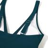 imageSUUKSESS Women Sexy Mesh Tummy Control Swimsuit Push Up High Waisted Bathing Suit10 Peacock Blue