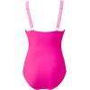 imageSUUKSESS Women Sexy Mesh Tummy Control Swimsuit Push Up High Waisted Bathing Suit10 Pink Color Block